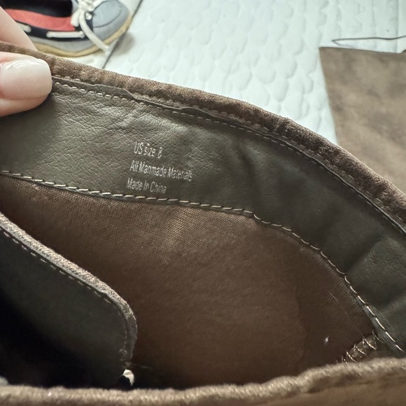 Women's Lace-Up Knee-High Boots - Brown - Picture 4 of 5